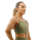 TYR GYM - Womens Olive Night High Neck Sports Bra - Aqua Shop 