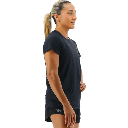 TYR Active Womens Airtec Black Short Sleeve Tee - Aqua Shop 