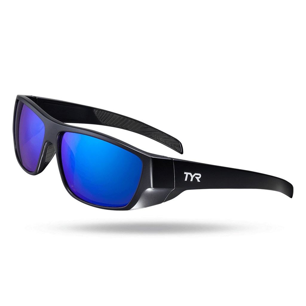 TYR Knox Mens Wrap Sunglasses Blue Black - Aqua Shop 