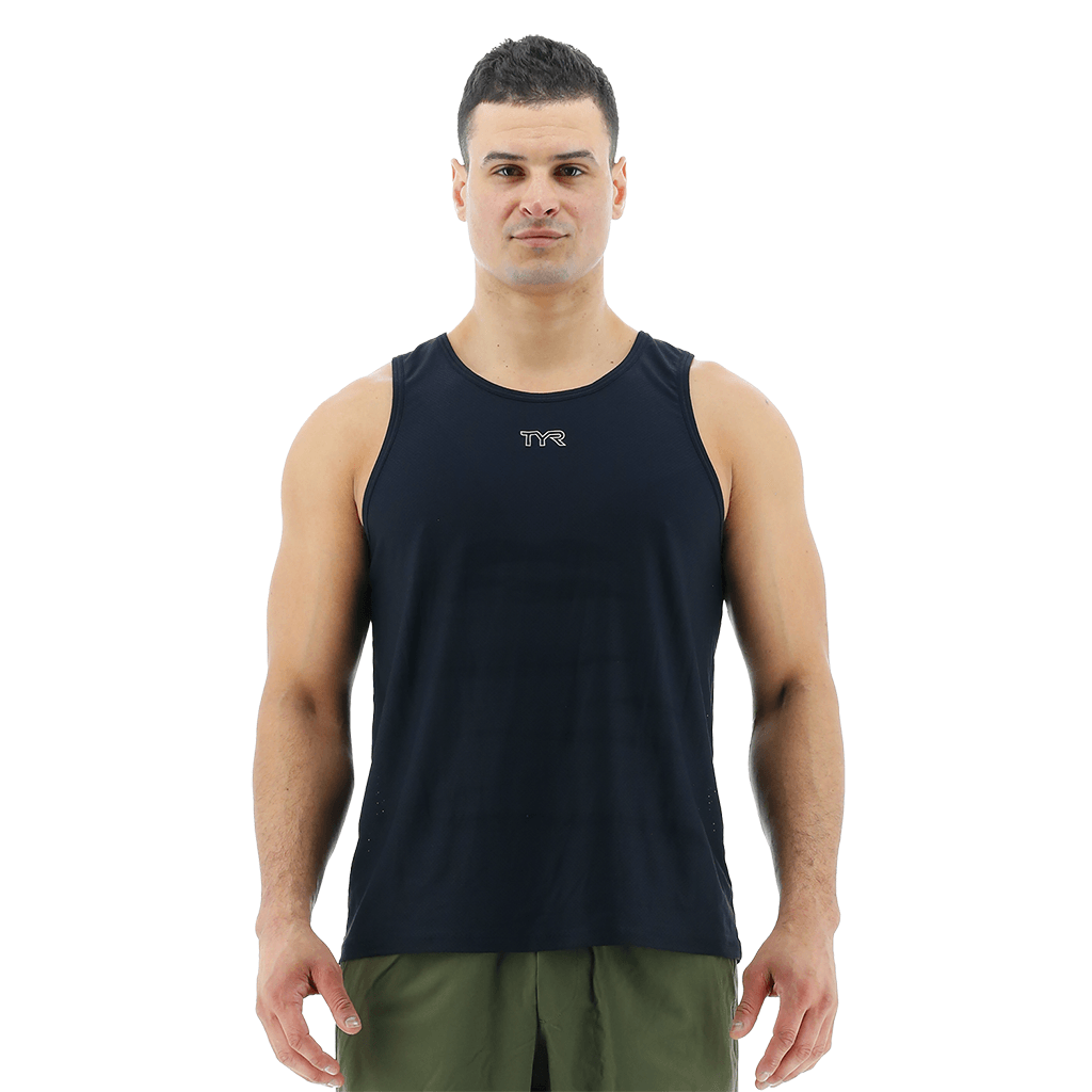 TYR GYM Men's Black Airtec Tank - Aqua Shop 