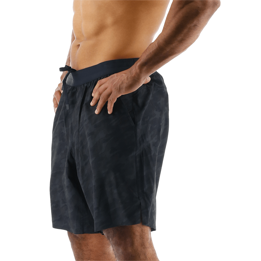 TYR GYM Mens Unbroken Lined 7" Black Camo Short - Aqua Shop 