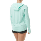 TYR Womens SunDefense Mint Hooded  Long Sleeve Shirt - Aqua Shop 