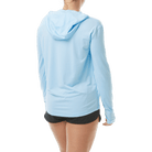 TYR Womens SunDefense Sky Blue Hooded  Long Sleeve Shirt - Aqua Shop 