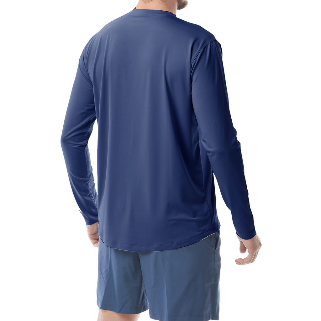 TYR Mens SunDefense Navy Long Sleeve Shirt - Aqua Shop 