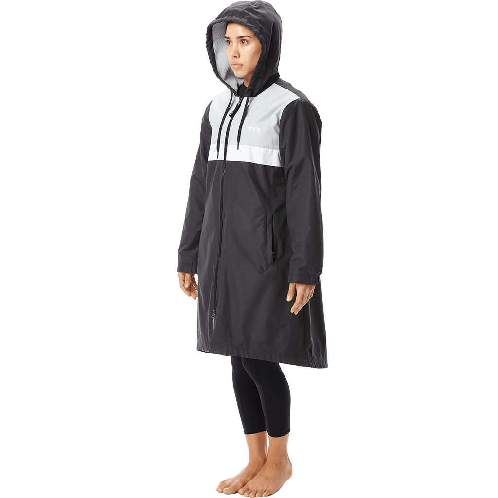 TYR Womens Black Alliance Podium Parka - Aqua Shop 