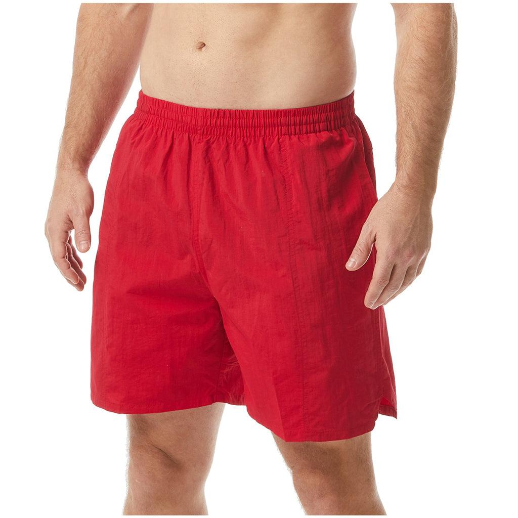 TYR Mens Red Classic Deck Short - Aqua Shop 