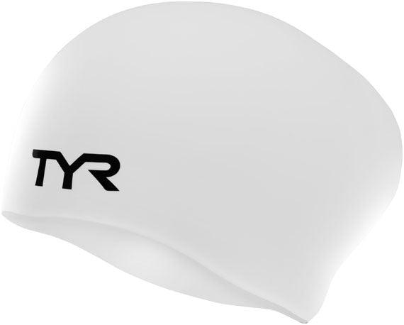 TYR Adult Long Hair Silicone Wrinkle-Free Swim Cap