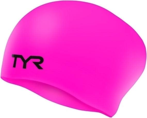 TYR Adult Long Hair Silicone Wrinkle-Free Swim Cap