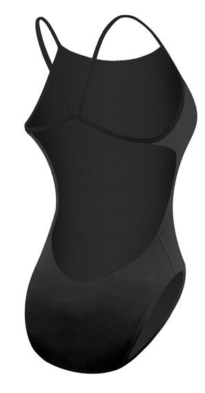 TYR Black Solid Cutoutfit Swimsuit - Aqua Shop 