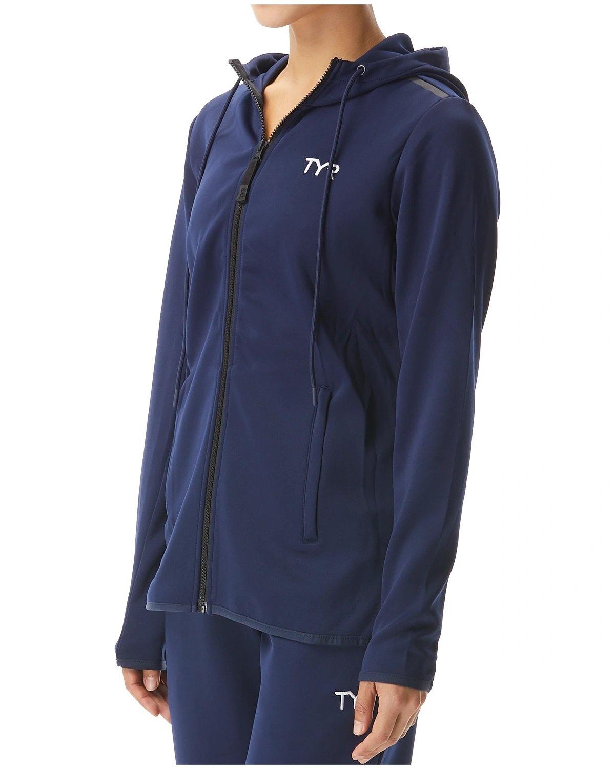 TYR Womens Alliance Podium Full Zip Hoodie - Aqua Shop 